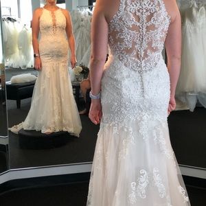 Dropped Aline wedding dress